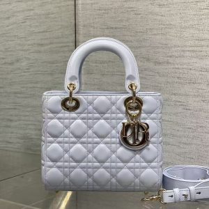 Dior-Small Lady Dior Bag 20 x 18 x 8 cm (Length x Height x Width)